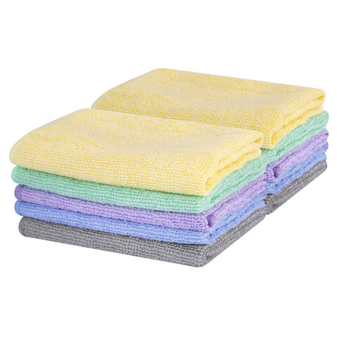 Салфетки из МИКРОФИБРЫ 30×30 см PASTEL COLOUR, big pack, КОМПЛЕКТ 10 штук, 180 г/м2, LAIMA HOME