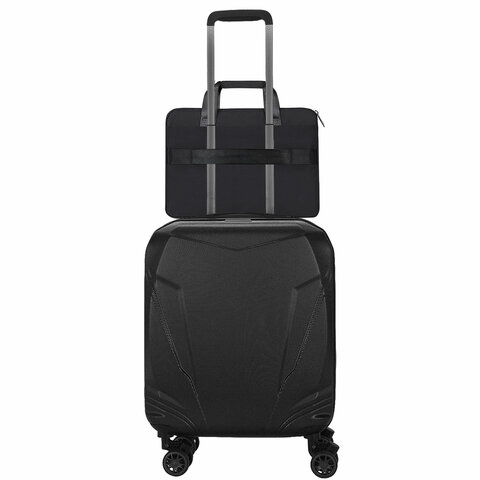 Сумка портфель HEIKKI ULTRA (ХЕЙКИ) с отделением для ноутбука 15.6", Total black, черная, 28×39х3 см