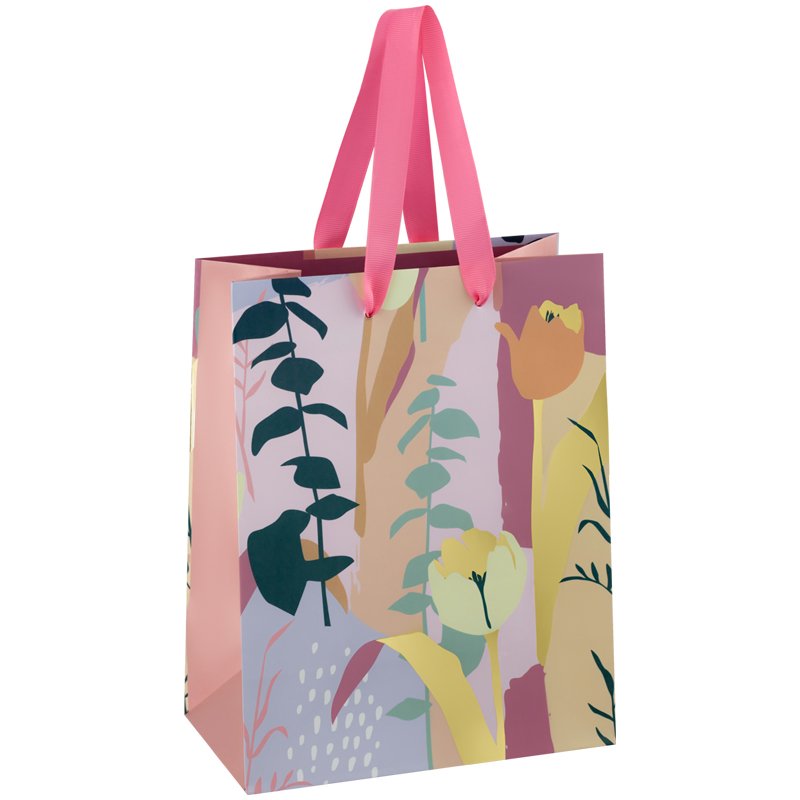 превью Пакет подарочный 18×23×10см MESHU «Spring flowers», отд. фольгой, матовая ламинация