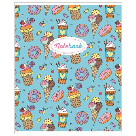 Тетрадь А5, 48 л., HATBER-ECO скоба, офсет №2 ЭКОНОМ, клетка, обложка мелованная бумага, «Паттерн»