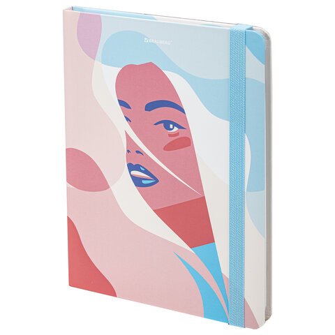 превью Блокнот с резинкой в точку 96 л., А5 (145×203 мм), твердая обложка, BRAUBERG, «Sensitive»