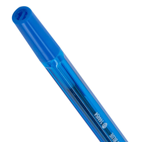 Ручка шариковая STAFF «Basic BP-66 BLUE», СИНЯЯ, корпус синий, узел 1 мм, линия письма 0.5 мм