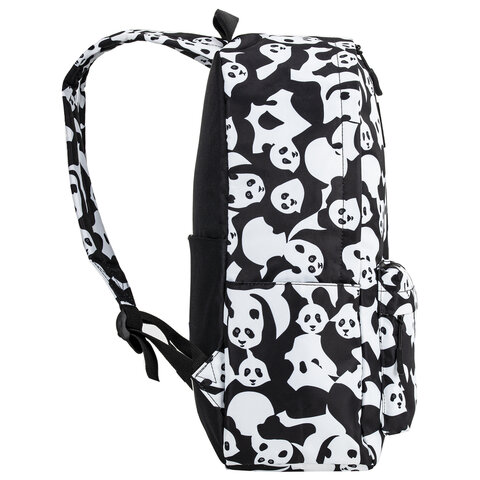 Рюкзак BRAUBERG POSITIVE универсальный, потайной карман, «Pandas», 42×28х14 см