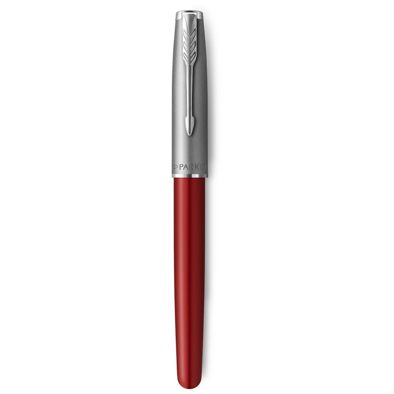 Ручка-роллер Parker «Sonnet Sand Blasted Metal&Red Lacquer» черная, 0.8мм, подар. уп. 