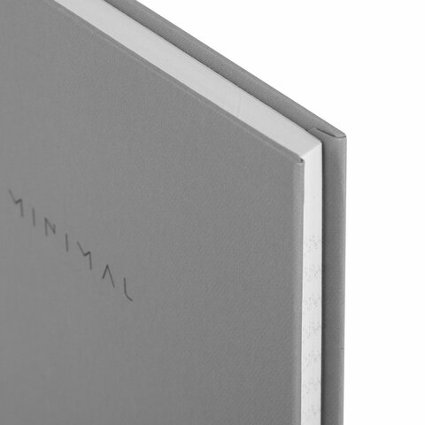Блокнот МАЛЫЙ ФОРМАТ 110×147 мм, А6, 80 л., твердый, клетка, BRAUBERG «Minimal», серый