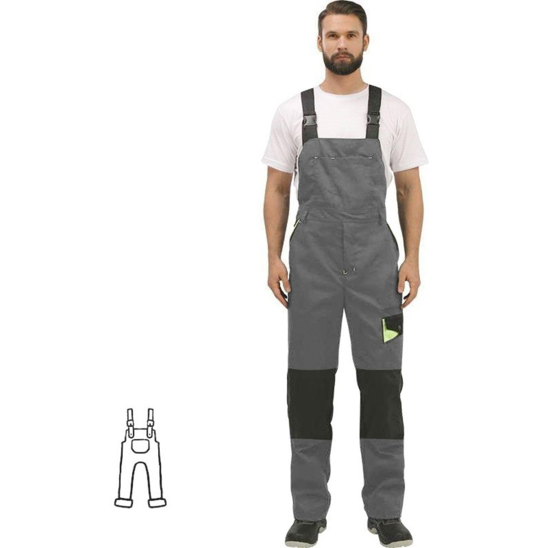 Полукомбинезон рабочий летний муж л27-ПК св-сер/сер 60-62/170-176