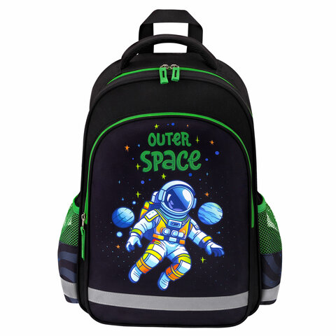 Рюкзак ПИФАГОР SCHOOL, 1 отделение, 3 кармана, «Outer space», 38×28×14 см