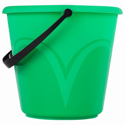 Ведро 10 л, без крышки, пластиковое, пищевое, с глянцевым узором, цвет зеленый, мерная шкала, ЛАЙМА