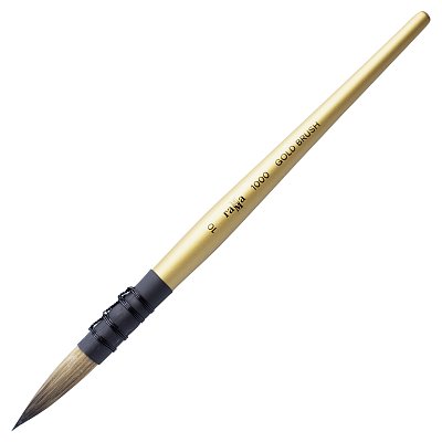 Кисть художественная синтетика Гамма «GOLD BRUSH», круглая №10, французское крепление, короткая ручка