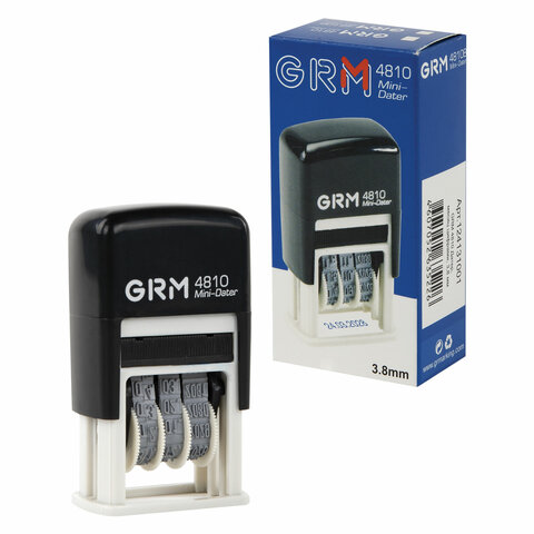 Датер-мини месяц цифрами, оттиск 20×3.8 мм синий, GRM 4810 BANK