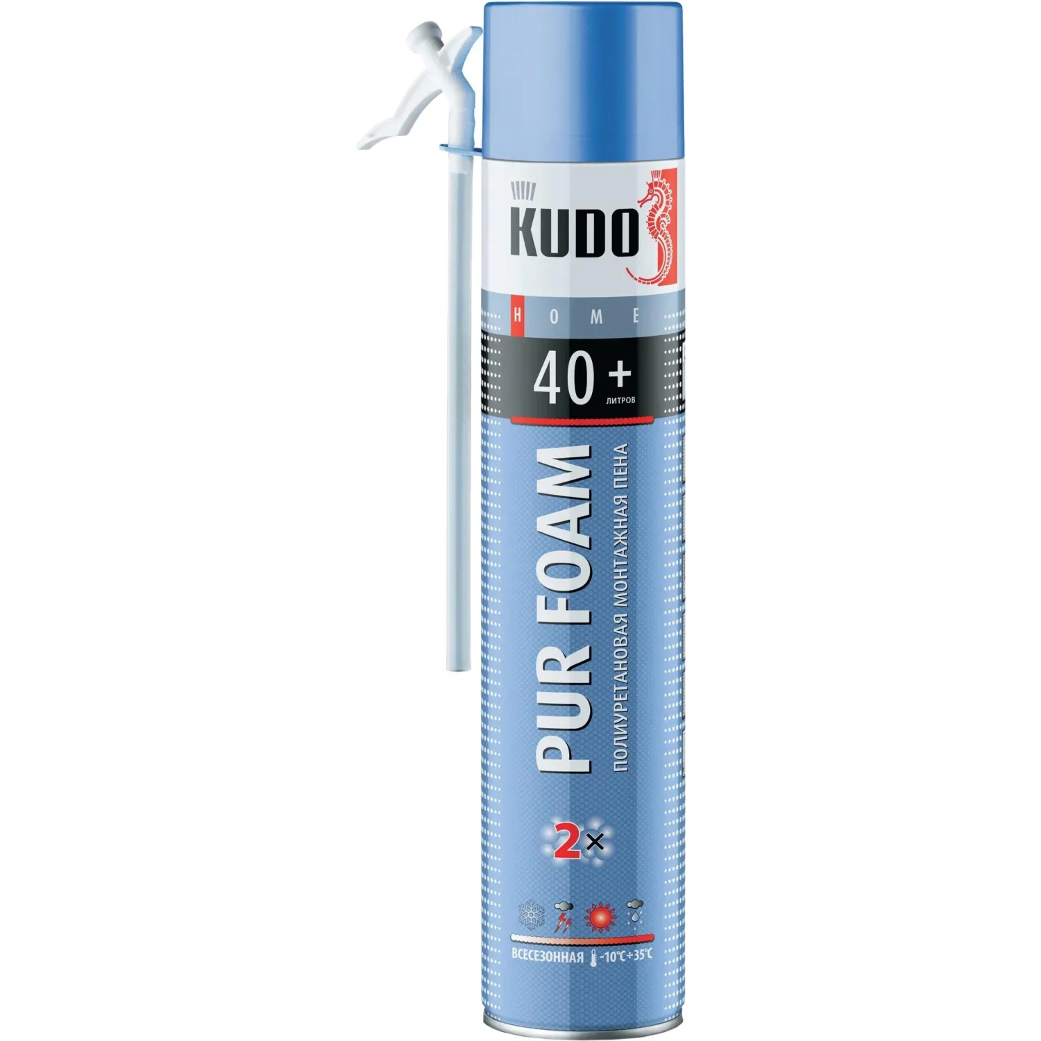 Пена монтажная Kudo Home 40+ всесезонная 1000 мл полиуретановая (46426)