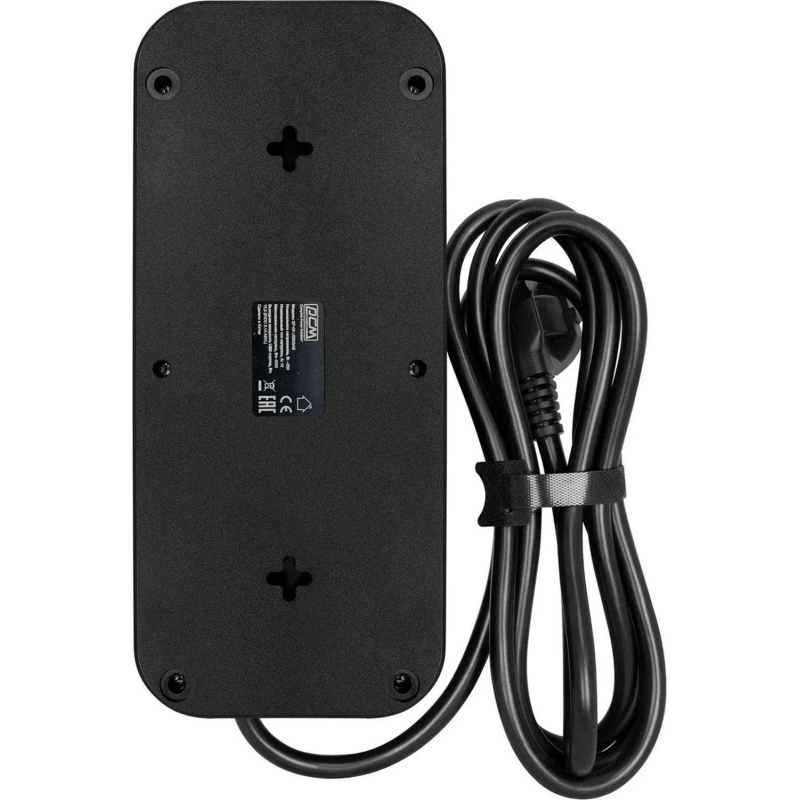 Сетевой фильтр Powercom SP-08 USB03AB 1.8 m (8 розеток) черный