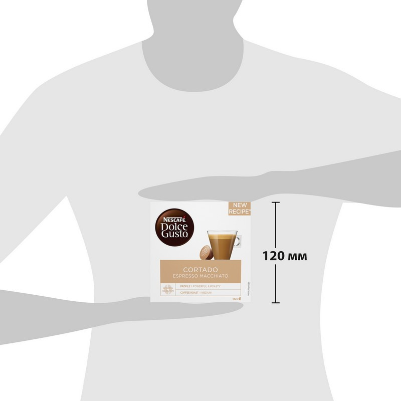 Капсулы для кофемашин NESCAFE DOLCE GUSTO эспрессо с молоком 16x200г.