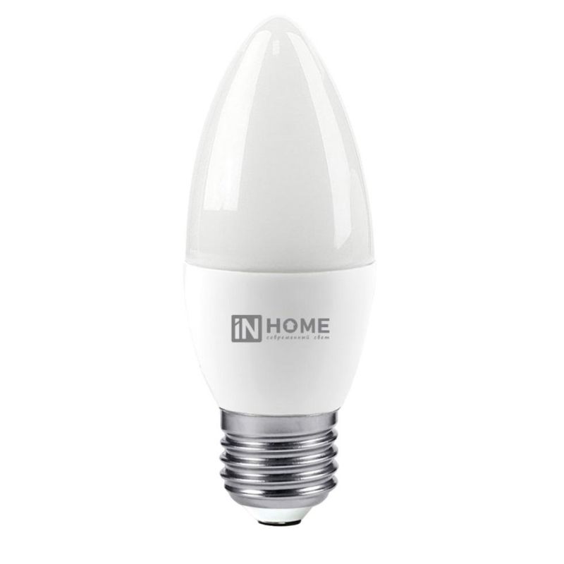 Лампа светодиодная LED-СВЕЧА-VC 6Вт 230В Е27 3000К 570 Лм IN HOME
