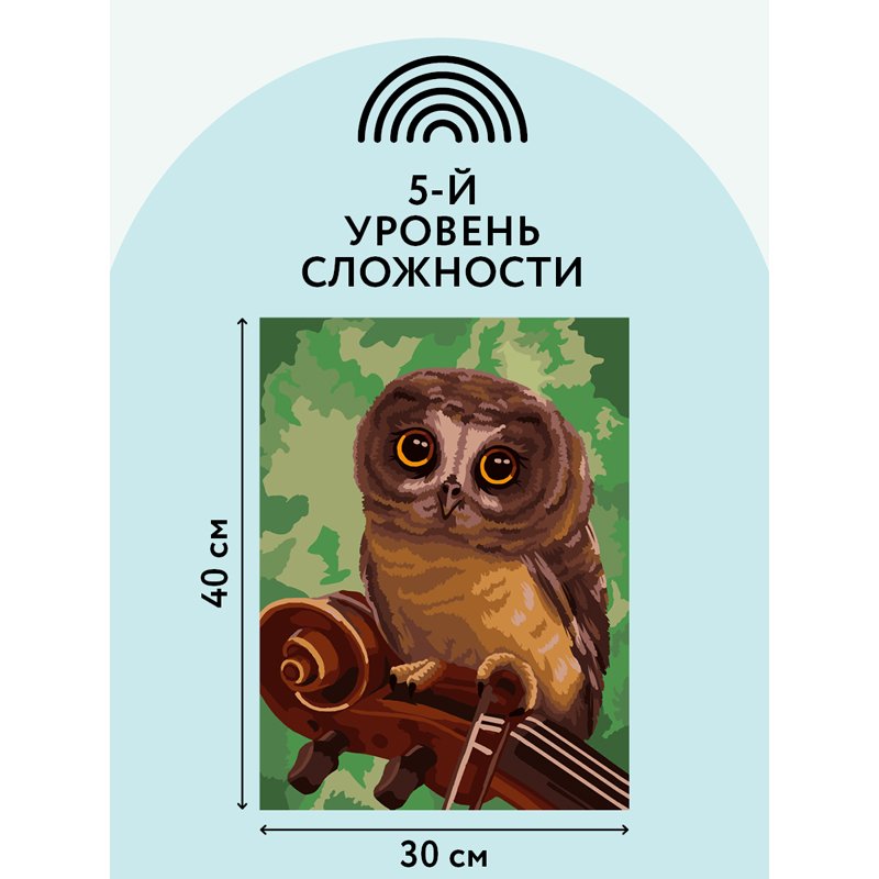 Картина по номерам на холсте ТРИ СОВЫ «Музыкант», 30×40, с акриловыми красками и кистями