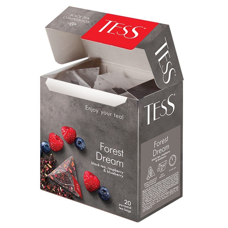 Чай Tess Forest Dream черный с лесными ягодами 20 пакетиков