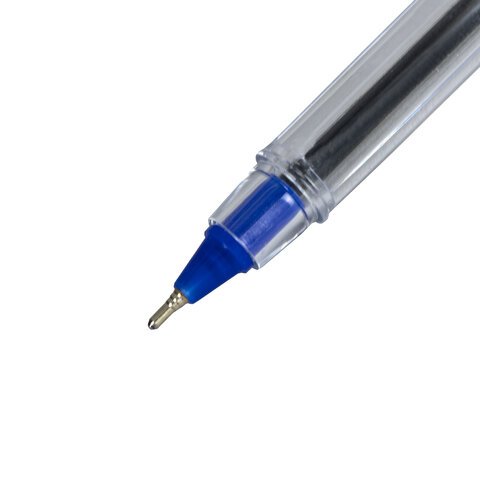 Ручка шариковая масляная STAFF Basic «OBP-306», СИНЯЯ, игольчатый узел 0.7 мм, линия письма 0.35 мм