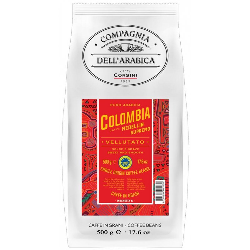 Кофе в зернах Compagnia Dell'Arabica Colombia Medellin Supremo 100% арабика 500 г