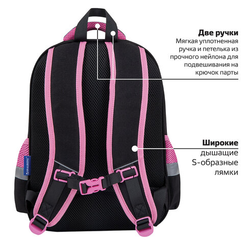 Рюкзак BRAUBERG FAVOUR, 2 отделения, 3 кармана, «Don't wake up», 40×29х15 см
