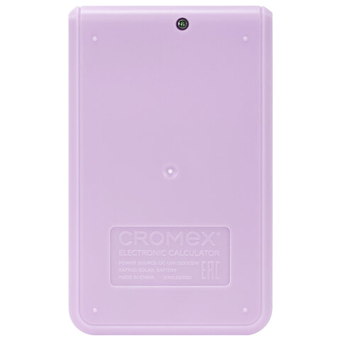 Калькулятор карманный CROMEX (КРОМЕКС) CX-210N-LV (96×62 мм), 8 разрядов, двойное питание, сиреневый, 273836