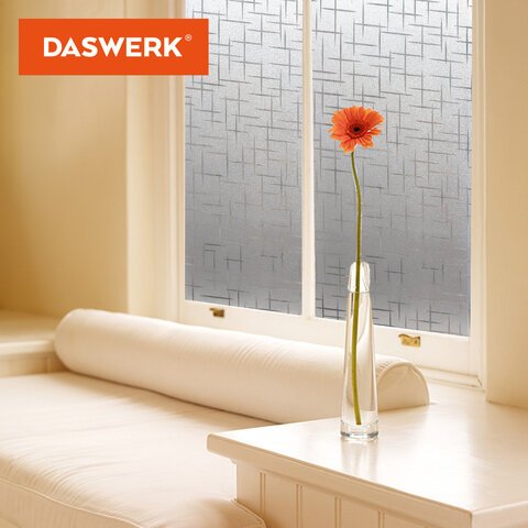 Пленка на окно самоклеящаяся статическая БЕЗ КЛЕЯ солнцезащитная 75×150 см «Штрихи» DASWERK608578