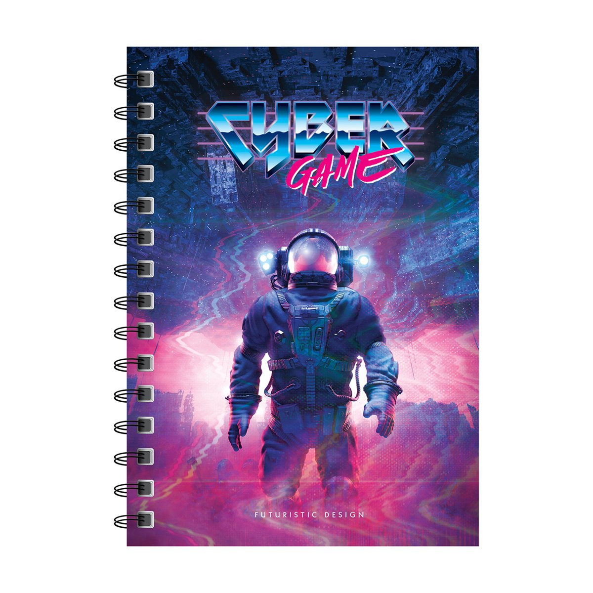 Записная книжка А6 96л., на гребне ArtSpace «Cyber game», твердая обложка, глянцевая ламинация