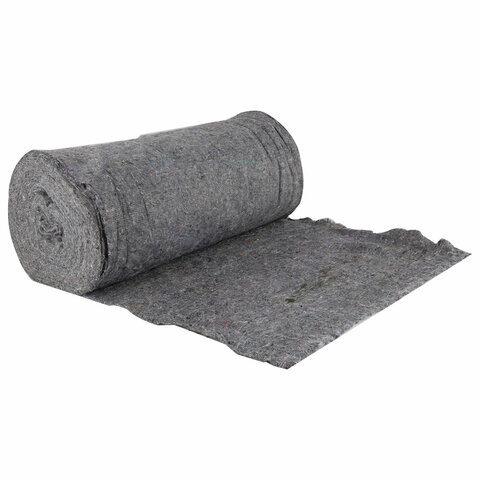 превью Полотно ХПП холстопрошивное ПЛОТНОЕ серое, 0.75×50 м, 180(±10) г/м2, шаг 2.5 мм, LAIMA Стандарт