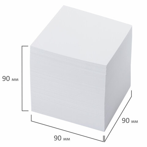 Блок для записей BRAUBERG, непроклеенный, куб 9×9×9 см, белый, белизна 95-98%