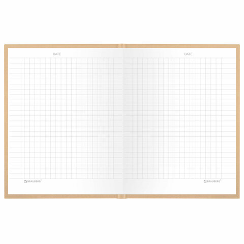 Блокнот МАЛЫЙ ФОРМАТ 110×147 мм, А6, 80 л., твердый, клетка, BRAUBERG «Minimal», бежевый