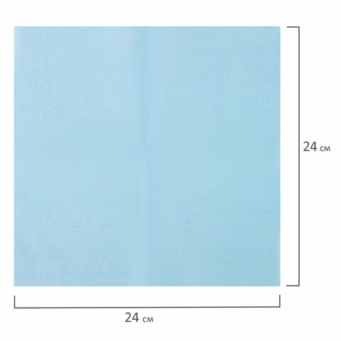 Салфетки бумажные, 250 шт., 24×24 см, ЛАЙМА, синие (пастель), 100% целлюлоза, 111951