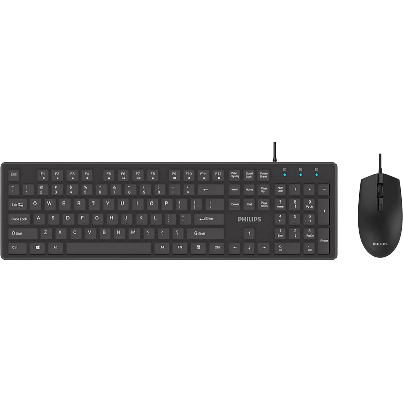 превью Набор клавиатура+мышь Philips (SPT6264B/60)провод USB 104кл 800-2400dpi чер