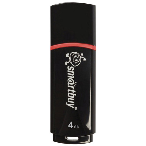 превью Флэш-диск 4 GB, SMARTBUY Crown, USB 2.0, черный