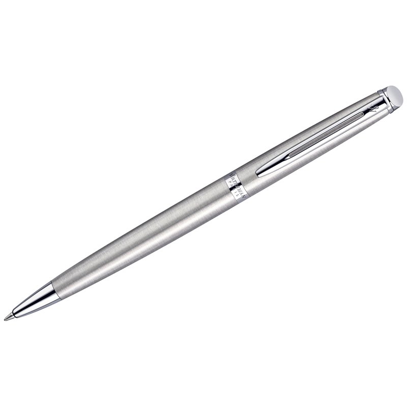 превью Ручка шариковая Waterman «Hemisphere Stainless Steel PT» синяя, 1.0мм, подарочная упаковка