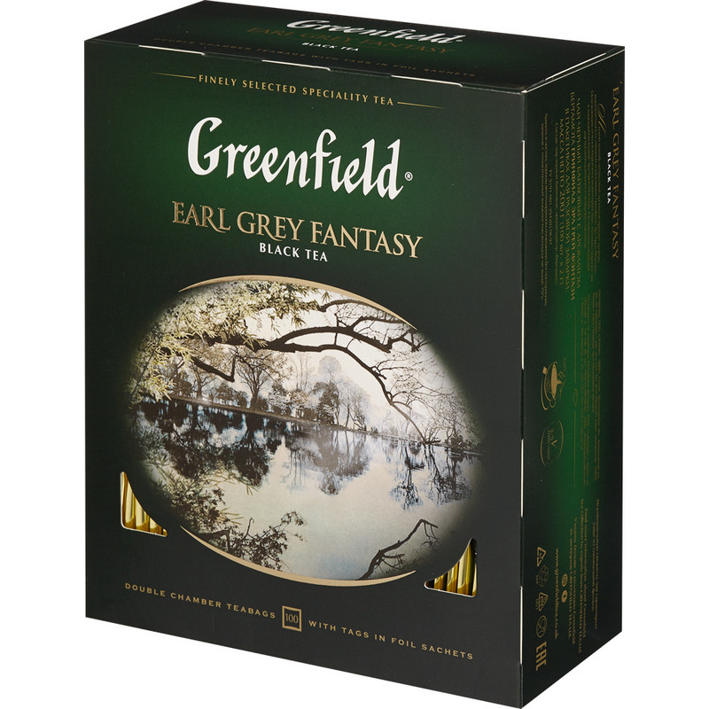 Чай Greenfield Earl Grey Fantasy черн.фольгир 100 пак/уп