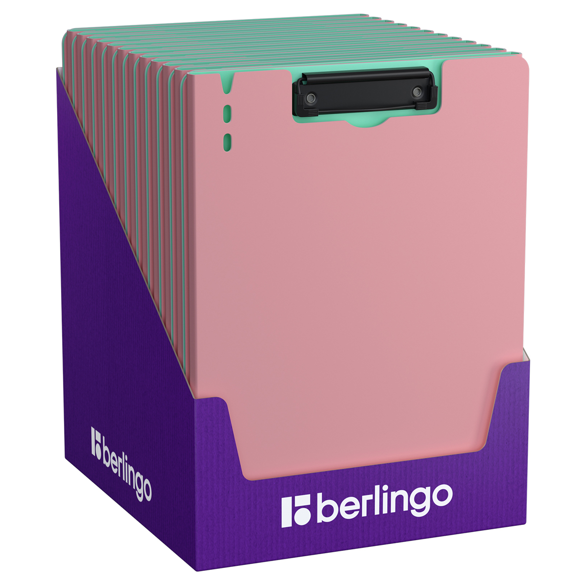 Папка-планшет с зажимом Berlingo «Haze» А4, пластик (полифом), 1800мкм, розовая