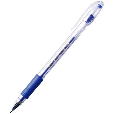 Ручка гелевая Crown «Hi-Jell Grip» синяя, 0.5мм, грип