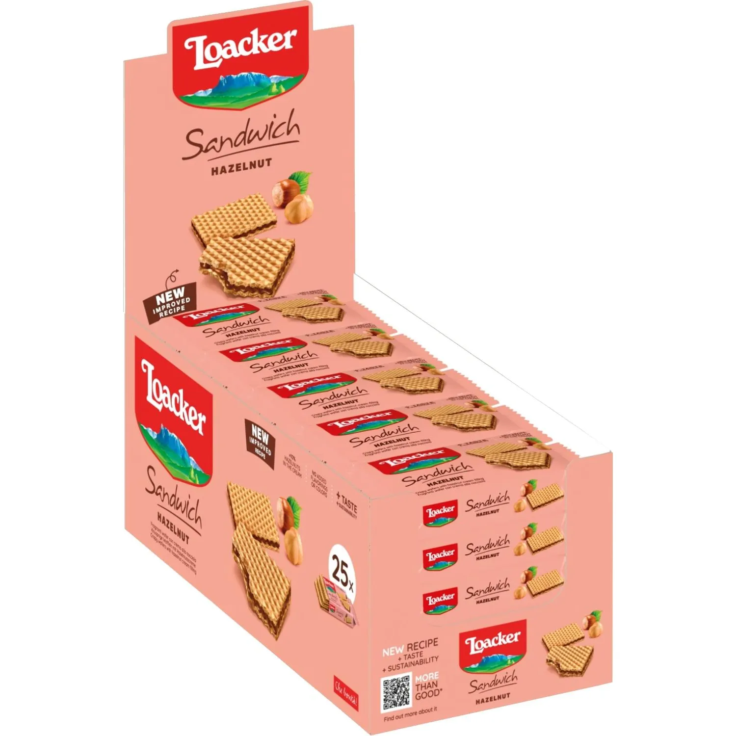 превью Вафли Loacker сэндвич с лесным орехом 25гx25шт/уп 14010-031