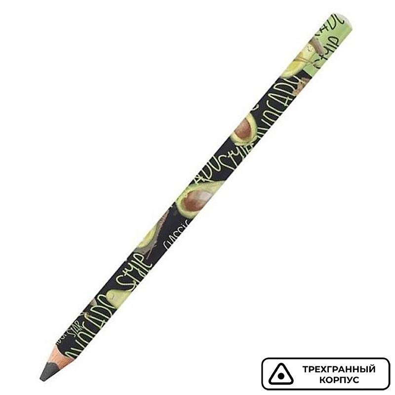 Карандаш чернографитный 4В Bruno Visconti HappyGraphix Jumbo Avocado style Rock star заточенный трехгранный