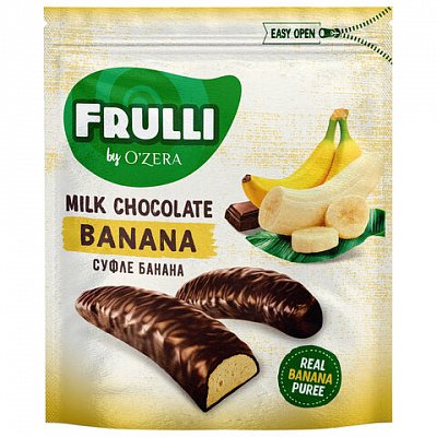 Конфеты шоколадные O'ZERA «Frulli» с банановым суфле, 125 г, пакет