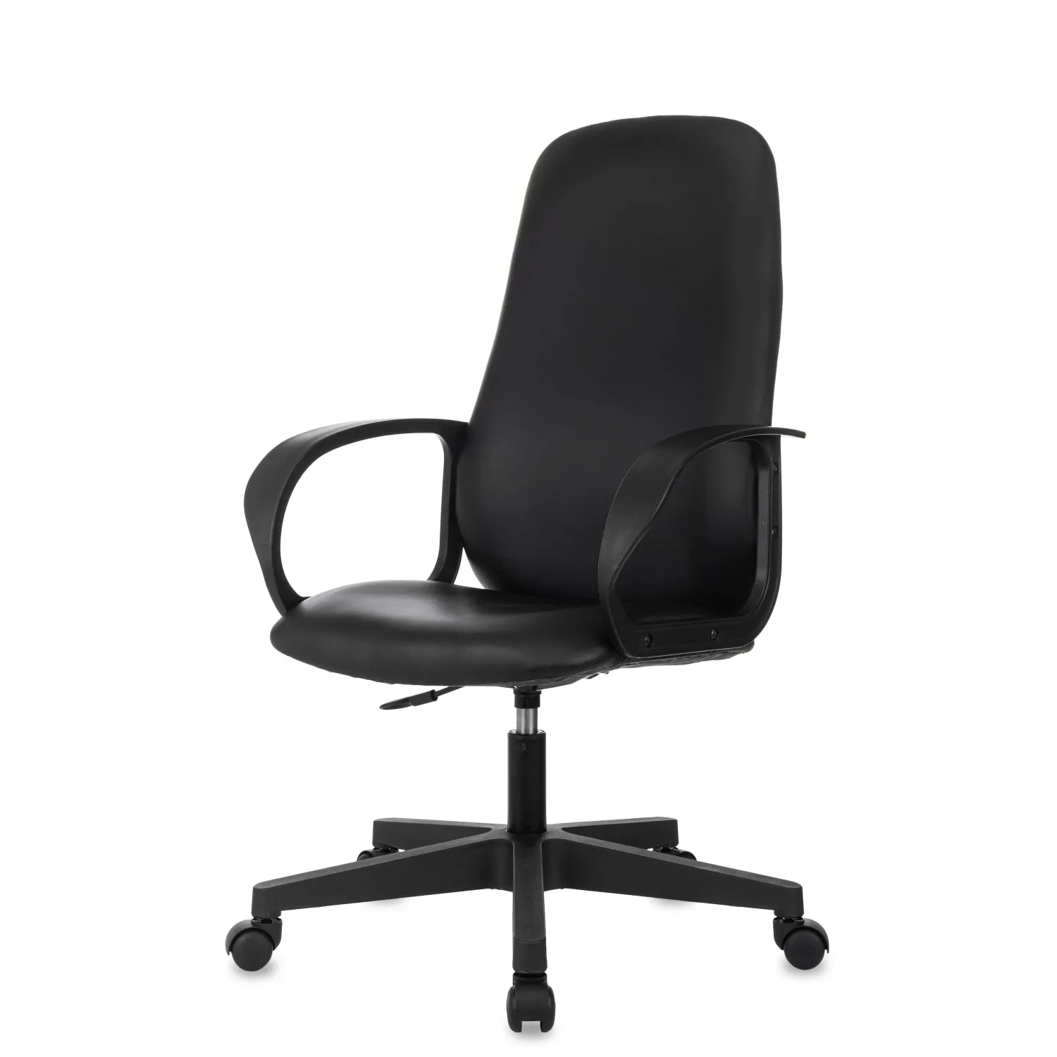 превью Кресло для руководителя Комус Мебель (Easy Chair) 660 чёрное (экокожа, пластик)