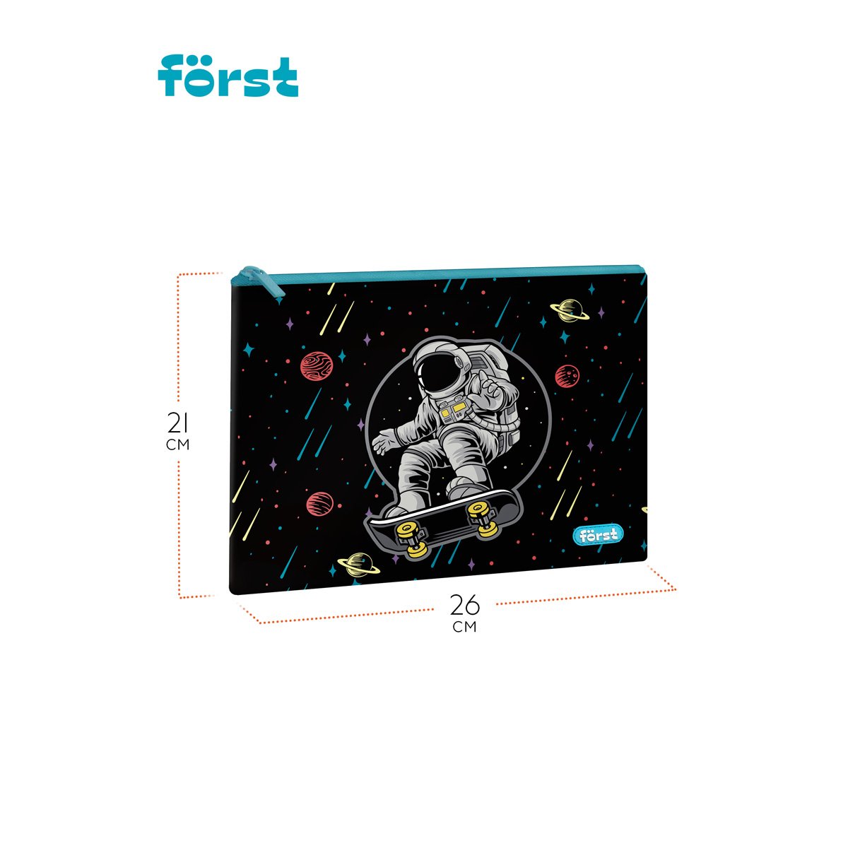 Папка текстильная А5 Först «Outer space», 255×205 мм, 1 отделение, полиэстер