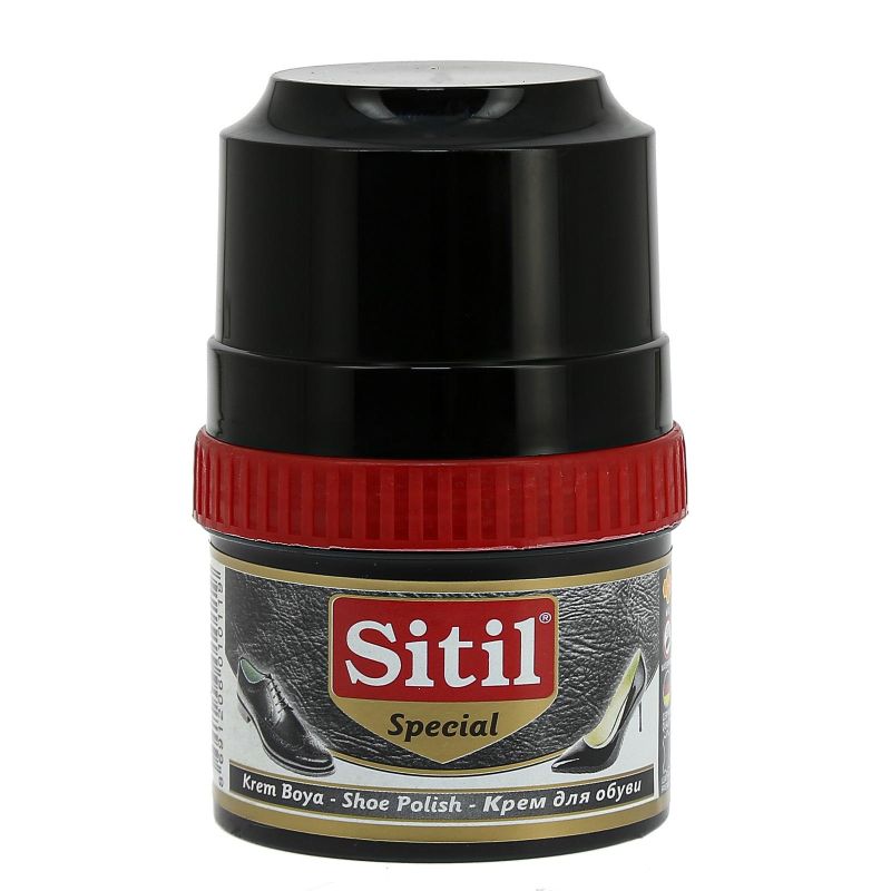 Крем для обуви Shoe Polish 60 ml, черн, крем-блеск, Sitil, 101.01 SKB