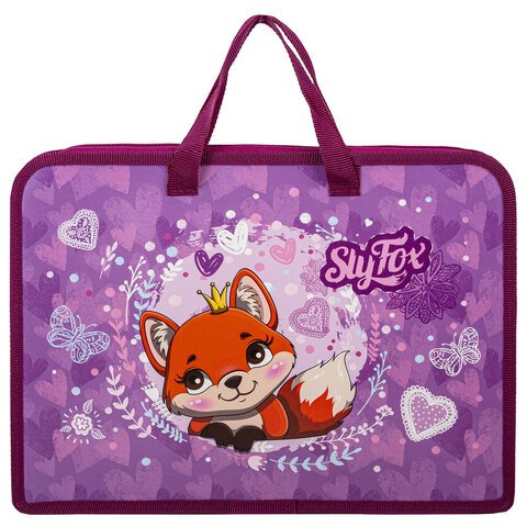 Папка на молнии с ручками ЮНЛАНДИЯ А41 отделениепластикширина 40 мм«Sly fox»270945