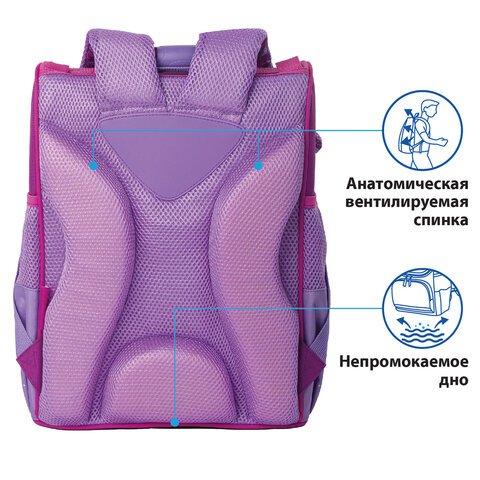 Ранец ПИФАГОР BASICс эргономичной спинкойSmart owls35×28х18 см229933