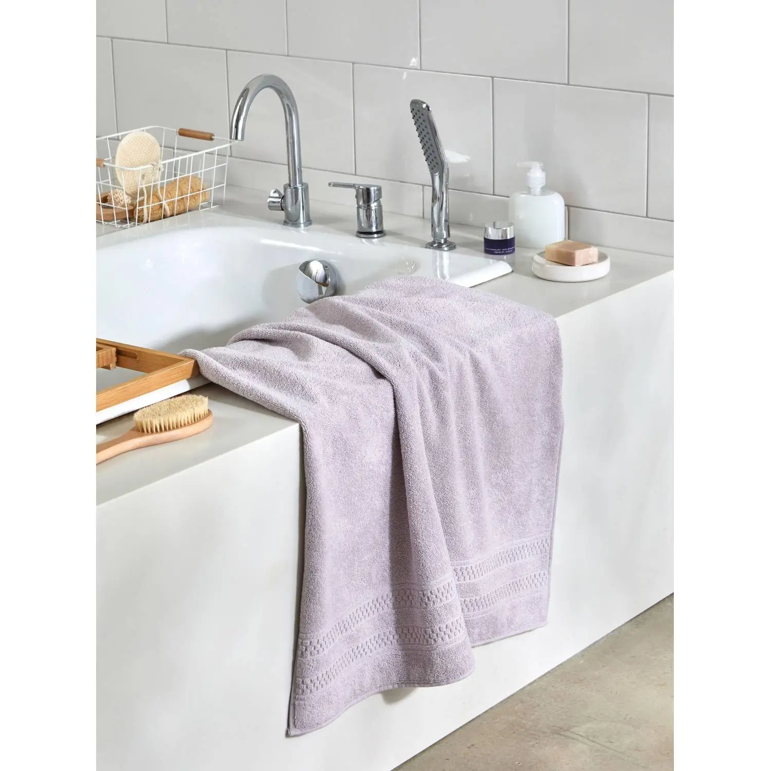 Полотенце махровое Комус банное 70×120 см,450 г/м2, Серый
