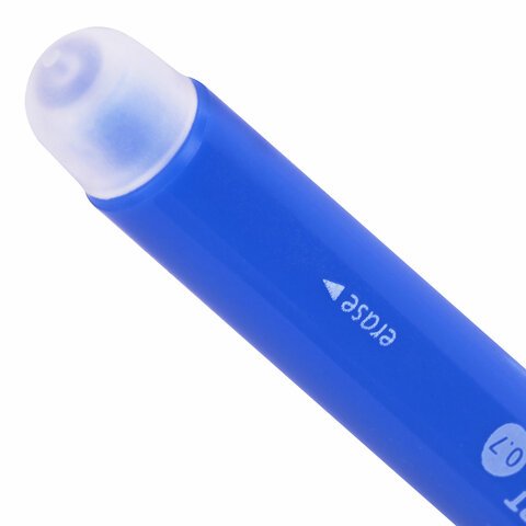 Ручка стираемая гелевая с эргономичным грипом BRAUBERG «RESTART», СИНЯЯ, игольчатый пишущий узел 0.7 мм, линия письма 0.35 мм