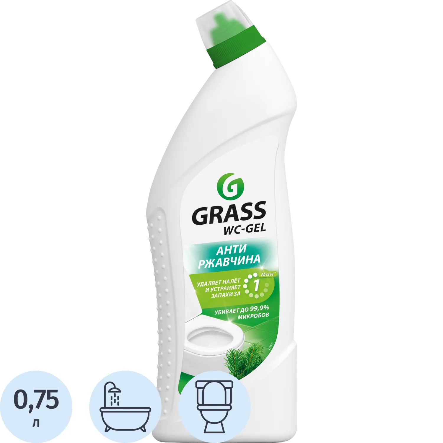 превью Средство для сантехники чистящее Grass WC-Gel 0.75 л для уборки туалета/для чистки ванн и душевых