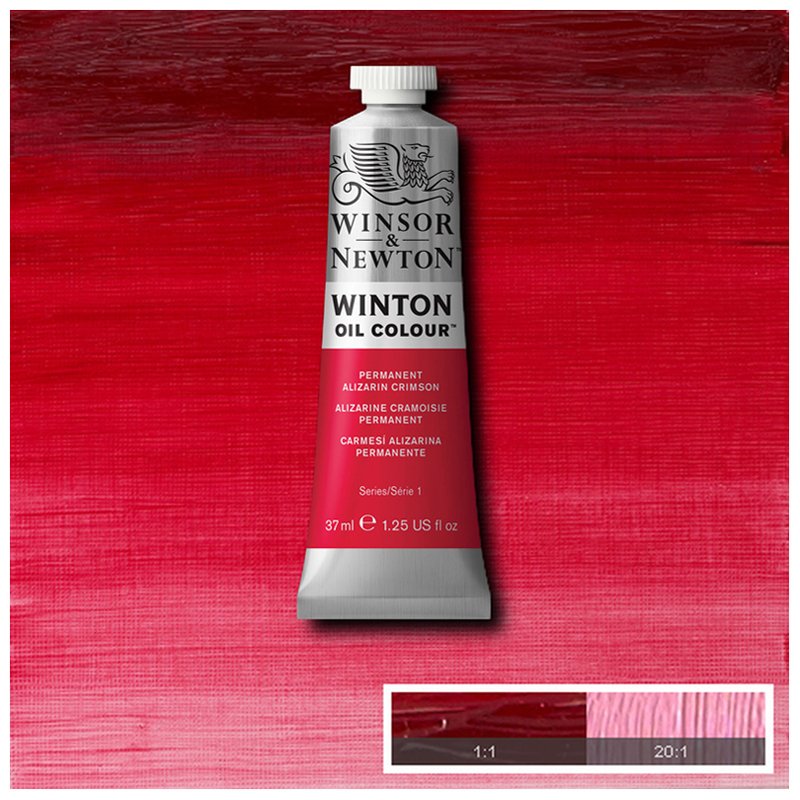 Краска масляная художественная Winsor&Newton «Winton», 37мл, туба, малиновый ализарин перманентный