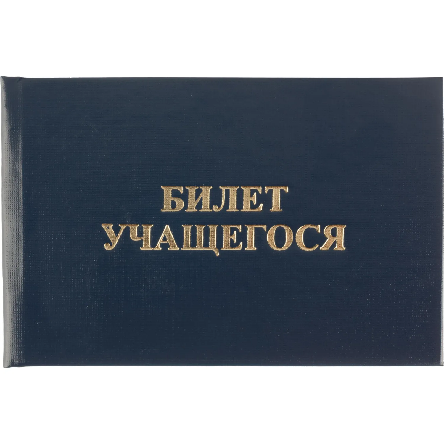 Бланк Билет учащегося 9.5 см х 6.5 см, твердая обложка, бумвинил, синий