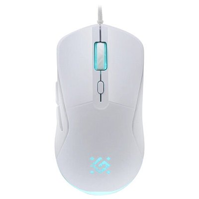 Мышь проводная DEFENDER Arga GM-049, 1200/1800/2400/3600 dpi, 5 кнопок + 1 колесо-кнопка, белый